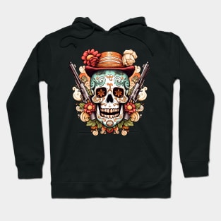 skull with guns Hoodie